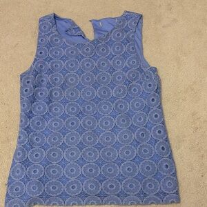 Elegant Blue Lace Women's Top